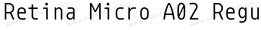 Retina Micro A02 Regular字体转换